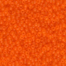 Miyuki rocailles Perlen 11/0 - Matted transparent orange 11-138F
